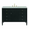 James Martin Vanities 48'' Vanity, Carbon Oak w/ 3 CM Eternal Serena Quartz Top 485-V48-CBO-3ESR